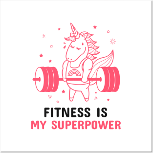 Fitness is My Superpower Posters and Art